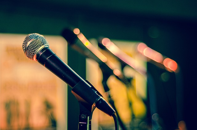 microphone on stage